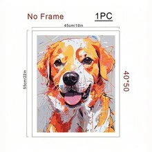 成人数字油画，配有画笔和丙烯酸颜料，适合绘画初学者、艺术爱好者，享受 DIY 自着色乐趣，非常适合家人和朋友，是缓解压力的礼物，无框架 - 彩色 - 查看 2