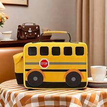 1pc School Bus Shape Thermal Lunch Box For Boys And Girls School Lunch Bags Reusable Cooler Thermal Lunch Bag For Picnic Meals Back To School Back To School Lunch Kit School Stuff For School Lunch Box Bag Home Essentials Back To School Supplies Insulated Woman For Women Ladies - Yellow - View 7