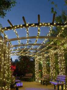 5M/10M Waterproof Fairy String Lights, Indoor & Outdoor Lighting, Suitable For Christmas Tree, Garden, Home, Wedding, Lawn, Party Decoration (Purple, Warm White, Colorful) Halloween Decoration Room Decor Halloween Garden Decor For Gift Fairy Holiday Decor Festival Decor