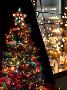 5M/10M Waterproof Fairy String Lights, Indoor & Outdoor Lighting, Suitable For Christmas Tree, Garden, Home, Wedding, Lawn, Party Decoration (Purple, Warm White, Colorful) Halloween Decoration Room Decor Halloween Garden Decor For Gift Fairy Holiday Decor Festival Decor