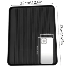 1 件装多功能厨房橱柜水槽下垫，耐用 PP 材料，最佳收纳盒，防水水槽下托盘，防滴漏、防溢出，独特排水设计橱柜保护垫，适用于厨房和浴室、浴室水槽托盘，可用于整理浴室厨房杂物 - 彩色 - 查看 3