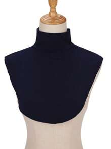 1 件假领上衣，纯色，女士配饰可拆卸领口围巾 - 彩色 - 查看 14