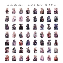 60 Pcs Cute Female Killer Cartoon Graffiti Stickers Decorate Scooter Luggage, Car Phone Case, Water Cup Waterproof Stickers