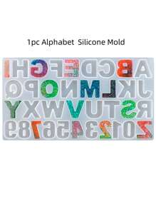 Alphabet Silicone Resin Casting Molds Kit, Reversed Letters & Numbers Epoxy Casting Molds With Pin Vise Set For DIY Making Keychain/House Number Resin Crafts