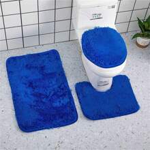 3pcs Bathroom Carpet Set With 3pcs Shower Mat, U-Shaped Toilet Mat And Super Absorbent Ultra-Fine Fiber Plush Bath Mat, Slip Resistant, Machine Washable, Fluffy Bath Rug Home Bathroom Decor Outdoor Rug Door Mat Fall Decor Bathroom Accessories Back To School Entryway Decor - Multicolor - View 25
