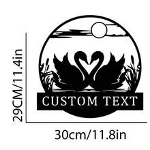 1 件个性化足球运动员姓名标牌、金属墙艺术、足球姓名标牌、运动姓名标牌、足球运动员礼物足球奖牌持有人天鹅情侣金属 - 彩色 - 查看 8