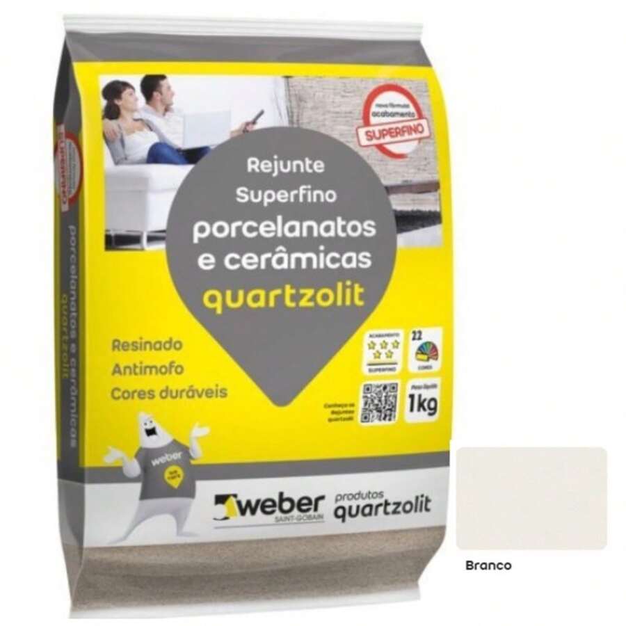 Grout For Porcelain And Ceramics 1kg Quartzolit - 白色 - 查看 1