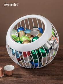 choxila 1pc Coffee Pod Holder, Coffee Pod Organizer, Coffee Capsule Storage Basket For Fruits, Snacks, Espresso Coffee Pod Shelf For Kitchen Cafe Office Desktop Counter, Coffee Accessories