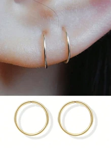 1 Set Of 6mm, 8mm, 10mm 3pcs Stainless Steel Nose Rings, Body Piercing Jewelry, Small Nose Piercing Earring, Micro Nose Septum Spiral Cartilage Hoop Earrings