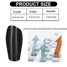 Football Shin Pads/Guards For  Teens & Adults 2 In 1 Football Shin Pad Sleeves With Optimized Insert Pocket Protective Shin Pads For Boys Girls - Black - View 2