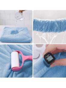 DeTODO Toalla de Baño Infantil de Orejitas Con Capucha - azul real - Ver 6