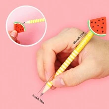 10pcs Random Cartoon Cute Pencil Writing Learning Office Pencil With Eraser Head Exam Special  Learning Stationery Prize
