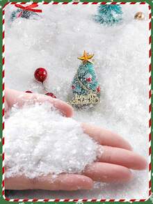 1 pieza Decoración navideña Copos de nieve simulados, 100g de polvo de nieve seca Copos de nieve artificiales, Accesorios fotográficos Copos de nieve artificiales, Decoración de escena, Decoración navideña, Decoración del hogar, Decoración de oficina, Decoración perfecta para fiestas temáticas, Decoración de fiesta familiar de Navidad,Navidad