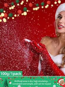 1 pieza Decoración navideña Copos de nieve simulados, 100g de polvo de nieve seca Copos de nieve artificiales, Accesorios fotográficos Copos de nieve artificiales, Decoración de escena, Decoración navideña, Decoración del hogar, Decoración de oficina, Decoración perfecta para fiestas temáticas, Decoración de fiesta familiar de Navidad,Navidad