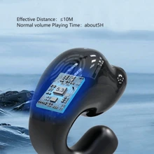 1 Pc Single Earbud Wireless Headphone TWS With Microphone, Handsfree Headset For Running Fitness Gym Christmas Gifts For Men Women - 卡其色 - 查看 4