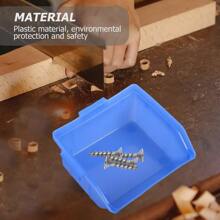 Pudełko do przechowywania sztaplowane - zajmująca mało miejsca konstrukcja do montażu na ścianie z uchwytem do przenoszenia, solidna i konstrukcyjna, idealna do porządkowania narzędzi i sprzętu w garażu, przechowywania małych części i akcesoriów, wykonana z tworzywa sztucznego - Wielokolorowe - Zobacz 14