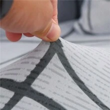 1 件弹力涤纶纤维沙发套，针织牛奶丝四季通用沙发套 - 淺灰色 - 查看 8