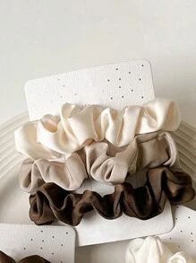 3pcs/Set Women's Satin Retro Hair Scrunchies, Fashionable, Versatile, Elegant And High-End Hair Accessories/Hair Scrunchies/ Hair Ties, Suitable For Daily Wear, Hairstyles Such As Ponytails/ Buns/ Braids, And Daily Routines Such As Face Washing/ Showering/ Make-Up, Matching Clothing Accessories Such As Hair Scrunchies And Elastic Bands Casual,Scrunchy Hair Ties Makeup Home Gym Woman Accessories Head Accessories