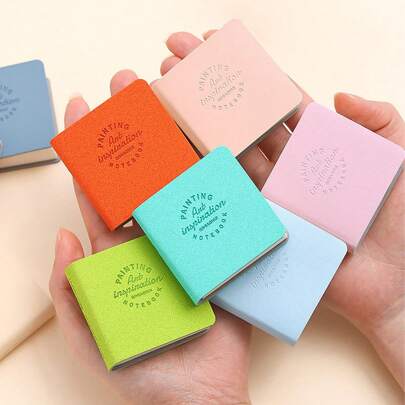 3 szt. Mini notesy, kompaktowe przenośne notesy z PU, skórzane notesy, kreatywne szkicowniki antystresowe, przenośne puste tablice kreślarskie