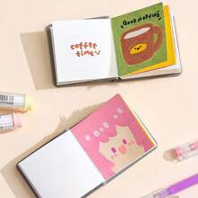 3pcs Mini Notebooks, PU Leather Cover Compact Portable Memo Pads, Creative Stress Relief Sketchbooks, Portable Blank Drawing Boards