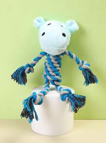 1 件装绳索宠物毛绒咀嚼玩具卡通动物形状狗狗自玩解闷配件，仅供宠物使用 - 彩色 - 查看 16