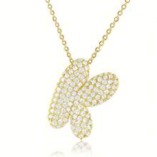 1pc Luxury Initial Charm Letter Star Hailey Style Full Cubic Zirconia A-Z English Letter Thick Bubble Round Pendant Fashion Hip Hop Unisex Gold Plated Brass Necklace Jewelry Party Gift - Necklace - View 18