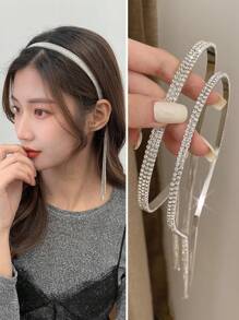 topshiny Fashionable Luxurious Multi-Layer Rhinestone Tassel Headband, High-End And Exquisite Hair Accessory For Women,Y2k,Hairband ,Hair Hoop,Hairband,Hair Hoop Headbands Head Accessories