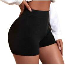 Short Suplex Academia Fitness Feminino High Waist High Waist Gymnastics Yoga - màu đen - Xem 1