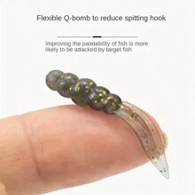 Floating Soft Bait Leaf Tail Flat Tail Root Fish Fishing Soft Bait Plus Shrimp Flavor Soft Bait Soft Worm Mouth - Multicolor - View 4