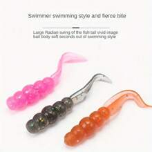 Floating Soft Bait Leaf Tail Flat Tail Root Fish Fishing Soft Bait Plus Shrimp Flavor Soft Bait Soft Worm Mouth - Multicolor - View 6