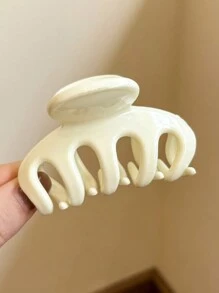 4 件/套女士时尚亮面黑色、白色、半透明和果冻色 6 厘米/2.36 英寸爪夹发饰，优雅、简约，适合日常使用、休闲、派对、通勤、度假、洗脸和化妆，猫耳发夹发夹发夹发夹发夹秋冬 - 彩色 - 查看 6