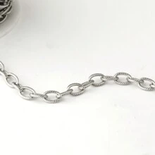 1 Meter Stainless Steel Gold Plated Screw Thread Twist Chains In Various Styles For Making Chunky Bracelet/Necklace,18K Gold Plated Hip-Hop Punk Thick Chains For Diy Jewelry Accessories Or Extension Chain - Twist Chain - View 16