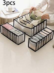 1pc Multifunctional 3-In-1 Netted Compartmental Drawer Style Wardrobe Organizer, For Storing Underwear, Socks, Bras, Jeans - Suitable For Student Dorms ,Jewellery Box,Pouch,Makeup Brush Holder,Brush Holder,Perfume Organiser,Pouch Bag,Gifts For Women,Christmas Gifts,Gift Ideas For Women