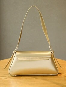 Women's Casual Shoulder Bag Gold Shoulder - Gold - View 6