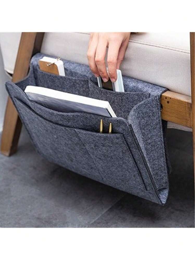 1개 펠트 침대 옆 수납 정리 가방 3개 포켓 포함, 잡지, 책, 휴대폰, 태블릿, 아이패드, 케이블, 리모컨 및 물병에 적합, 가정, 기숙사, 소파용. 장식, 휴일, 방, 가정, 침실 장식을 위한 자체 접착 수납 가방 - 하나의 사이즈로 모든 용도에 적합 - 보기 12