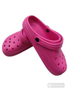 Sandalias zuecos tipo clogs para dama ligera comoda ideal para uso domestico - Rosa Fucsia - Ver 3
