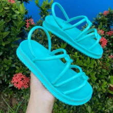 Birken Women's Injected Papete Platform Sandal Intertwined Soft Lightweight Comfortable - 黑色 - 查看 2