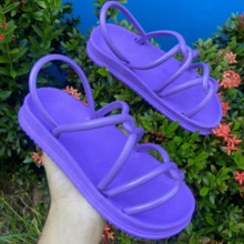 Birken Women's Injected Papete Platform Sandal Intertwined Soft Lightweight Comfortable - 黑色 - 查看 3