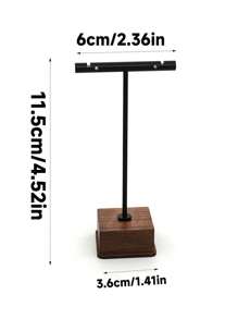 1pc Jewelry Display Stand, Copper & Wooden Necklace, Earrings, Jewelry Display, Prop For Jewelry Photoshoot, Exhibition Booth Decor - Multicolor - View 12