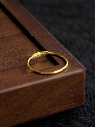 1pc Minimalist 925 Sterling Silver Leaf Decorated Ring For Women, Fashion Leaf Shaped Silver Jewelry