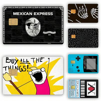 信用卡贴纸 信用卡保护套 无气泡超薄信用卡贴花，个性化信用卡贴纸 防水乙烯基保护贴花 适用于钥匙、交通、借记卡、信用卡 返校、返校、学校用品