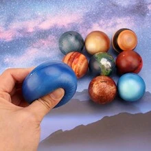 9 件太阳系减压球套装 - 抗压力星球挤压玩具，太空主题减压玩具，适合派对礼物、生日礼物 - 彩色 - 查看 2