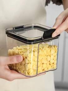 Kit 12 Airtight Acrylic Pots With Lid 2.2L 1.6L 800ml Groceries Kitchen Decoration Utensils - 無色 - 查看 5