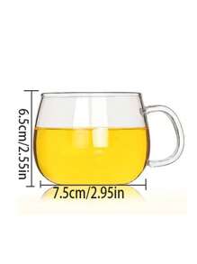 1set Thick Glass Tea Cup With Lid, Transparent Teapot Shaped Tea Infuser Cups, Heat Resistant High Borosilicate Glass Flower Tea Cups, Office Drinkware Set - Transparent - View 8