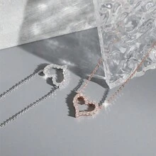 1 套真玫瑰礼盒，配心形项链，女士项链珠盒，适合妈妈、女朋友、妻子、圣诞节生日、母亲节周年纪念日、情人节、圣诞礼物，创意完美礼物，适合女性的精美项链礼盒，适合女孩的女士项链礼物，圣诞礼物，妈妈，母亲，母亲节，礼物 - 粉色 - 查看 8