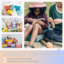 1pc-52 chiếc móc nhựa đan móc DIY, kim mũi lớn, đánh dấu mũi đan móc nhiều màu, kéo hình chữ U nhiều màu sắc dành cho người yêu thích đan móc để làm vớ, mũ, khăn quàng cổ, túi xách (Màu ngẫu nhiên) - Nhiều màu - Xem 3