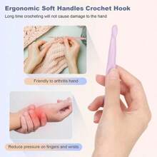 1pc-52 chiếc móc nhựa đan móc DIY, kim mũi lớn, đánh dấu mũi đan móc nhiều màu, kéo hình chữ U nhiều màu sắc dành cho người yêu thích đan móc để làm vớ, mũ, khăn quàng cổ, túi xách (Màu ngẫu nhiên) - Nhiều màu - Xem 2