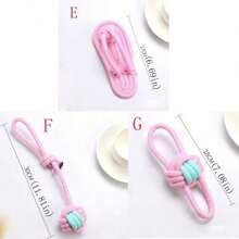 5 piezas Juego de cuerdas para masticar para perros, bola de cuerda juguete para gato y perro, palitos y juguetes para masticar para cachorros, suministros para mascotas pequeñas - Rosa - Ver 19