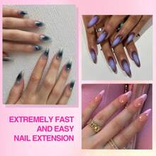 SAVILAND Almond Gel X Nail Kit - Nail Drill Kit U V Lamp For Nail 500PCS Nail Tips And Glue Gel Kit Easy Use Manicure Tool For Nail Design At Home Nail Kit With Everything DIY & Salon Gift For Women - 彩色 - 查看 7