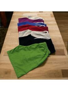 Men's Linen Shorts (PREMIUM) Plain - 紫色 - 查看 4
